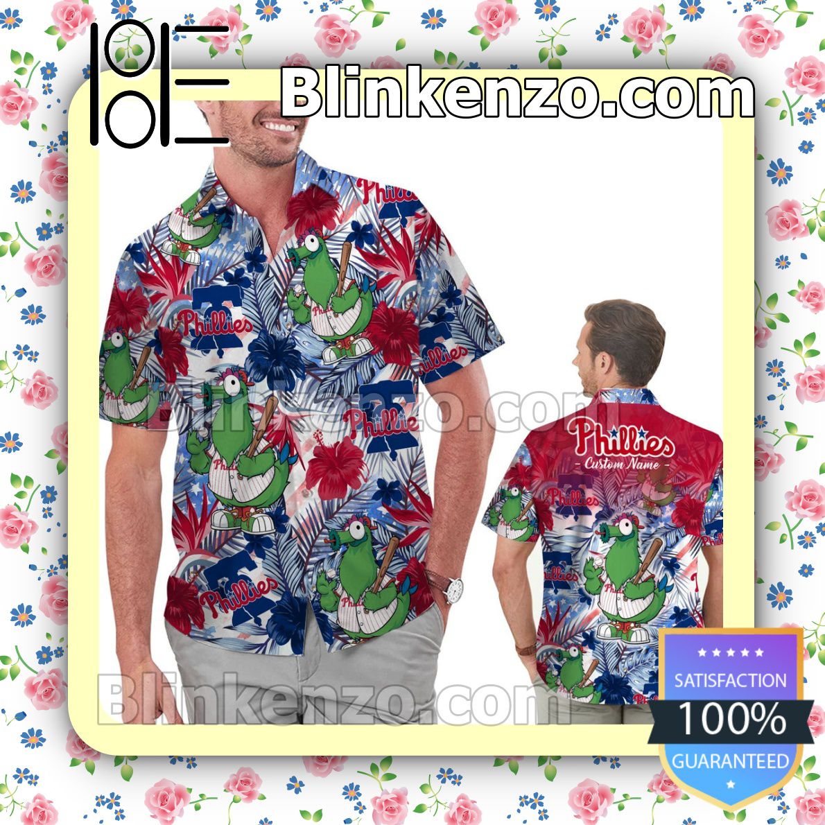 Personalized Philadelphia Phillies Tropical Floral America Flag For MLB  Football Lovers Mens Shirt, Swim Trunk - Blinkenzo