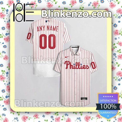 Personalized Philadelphia Phillies White Gift For Fans Summer Hawaiian Shirt, Mens Shorts a