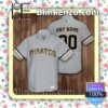 Personalized Pittsburgh Pirates Baseball Gray Summer Hawaiian Shirt, Mens Shorts