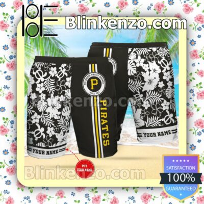 Personalized Pittsburgh Pirates Flowery Aloha Summer  Summer Hawaiian Shirt, Mens Shorts