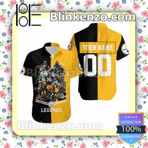 Personalized Pittsburgh Steelers Great Players Signature Legends Summer Shirt