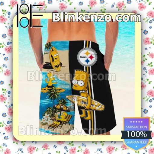 Personalized Pittsburgh Steelers Simpsons Mens Shirt, Swim Trunk a