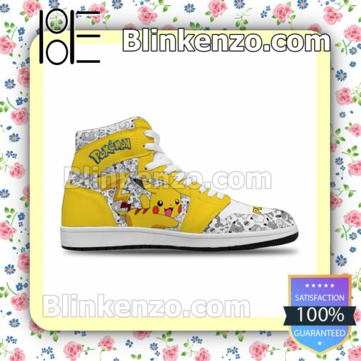 Personalized Pokemon Pikachu Custom Air Jordan 1 Mid Shoes a