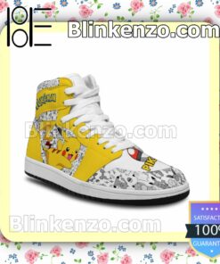 Personalized Pokemon Pikachu Custom Air Jordan 1 Mid Shoes b