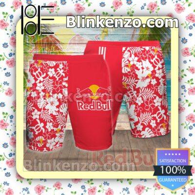 Personalized Red Bull Racing Flowery Red Summer Hawaiian Shirt, Mens Shorts a