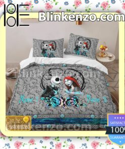 Personalized Romantic Couple Love Forever Queen King Quilt Blanket Set b