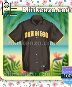 Personalized San Diego Padres Brown Summer Hawaiian Shirt, Mens Shorts a