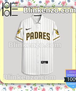 Personalized San Diego Padres White Summer Hawaiian Shirt, Mens Shorts