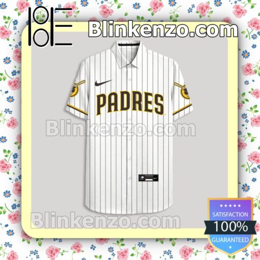 Personalized San Diego Padres White Summer Hawaiian Shirt, Mens Shorts