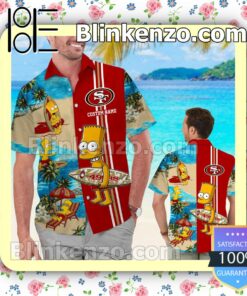 Personalized San Francisco 49ers Simpsons Mens Shirt, Swim Trunk