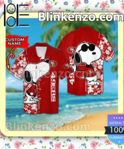 Personalized San Francisco 49ers & Snoopy Mens Shirt, Swim Trunk
