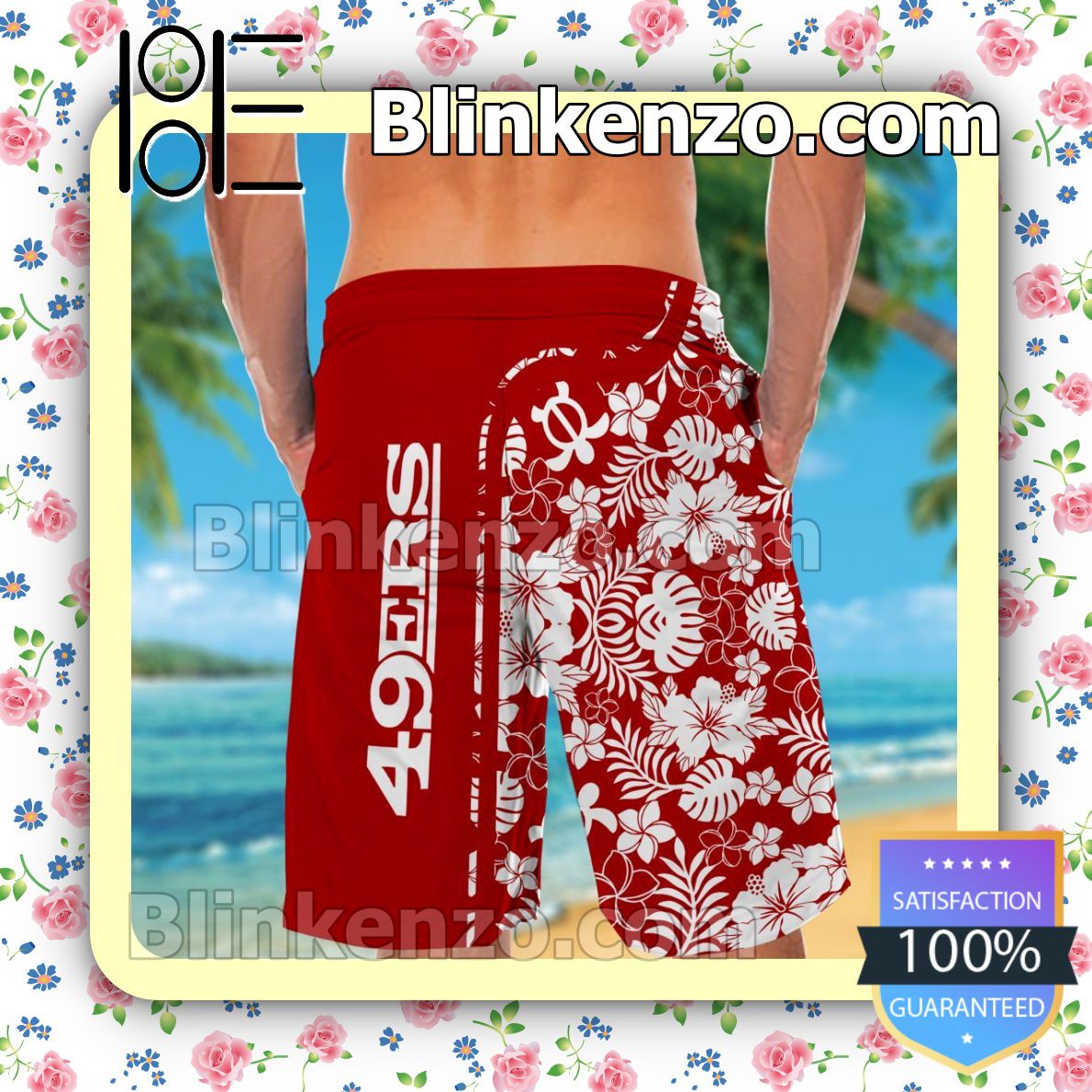 San Francisco 49ers Mens Wear Summer Casual T-shirt Board Shorts Sport Wear