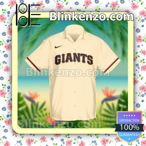 Personalized San Francisco Giants Baseball Summer Hawaiian Shirt, Mens Shorts a