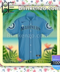 Personalized Seattle Mariners Baseball  Summer Hawaiian Shirt, Mens Shorts a