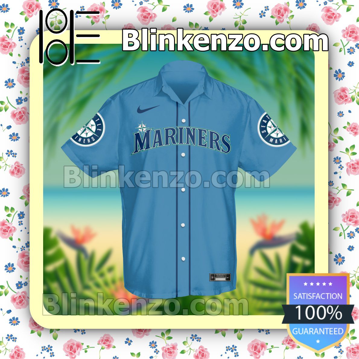 Mlb Seattle Mariners Summer Hawaiian Shirt And Shorts - Banantees