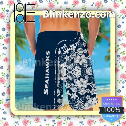 Personalized Seattle Seahawks & Mickey Mouse Mens Shirt, Swim Trunk a