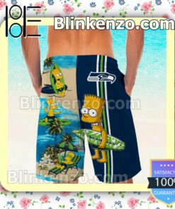 Personalized Seattle Seahawks Simpsons Mens Shirt, Swim Trunk a