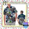 Personalized Seattle Seahawks Tropical Floral America Flag Aloha Mens Shirt, Swim Trunk