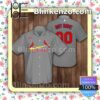 Personalized St. Louis Cardinals Baseball Grey Summer Hawaiian Shirt, Mens Shorts