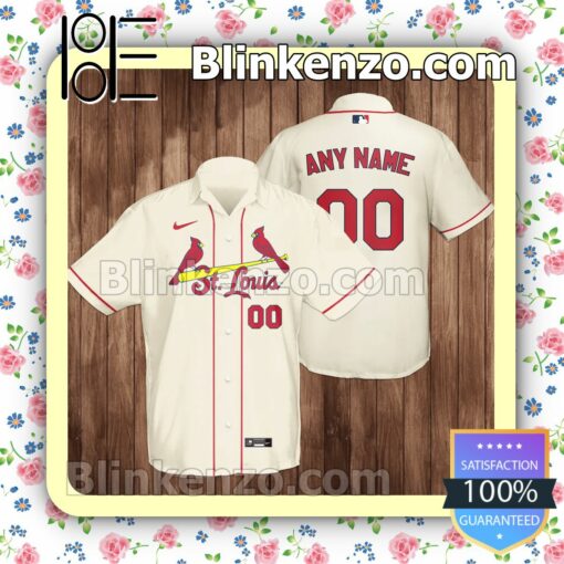 Personalized St. Louis Cardinals Baseball  Summer Hawaiian Shirt, Mens Shorts