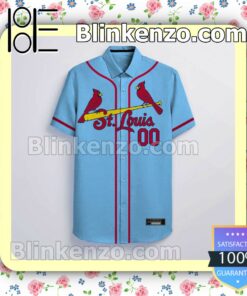 Personalized St. Louis Cardinals Blue Summer Hawaiian Shirt, Mens Shorts