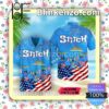 Personalized Stitch American Flag Firework Independence Day Blue Men's Button-Down Shirts