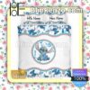 Personalized Stitch Autism Awareness Blue White Queen King Quilt Blanket Set