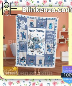 Personalized Stitch Autism Be You The World Will Adjust Customized Handmade Blankets a
