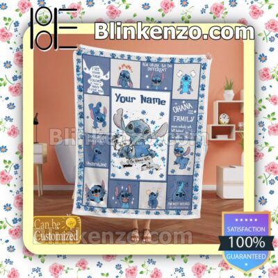 Personalized Stitch Autism Be You The World Will Adjust Customized Handmade Blankets a