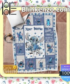 Personalized Stitch Autism Be You The World Will Adjust Customized Handmade Blankets x
