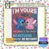 Personalized Stitch Couple I'm Yours No Returns Or Refunds Customized Handmade Blankets