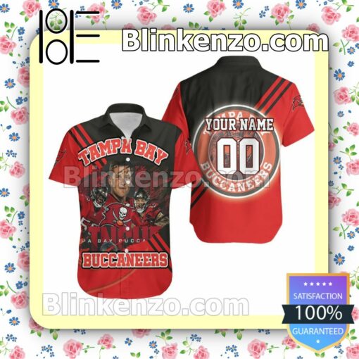 Personalized Tampa Bay Buccaneers Clinched Red And Black Summer Shirt