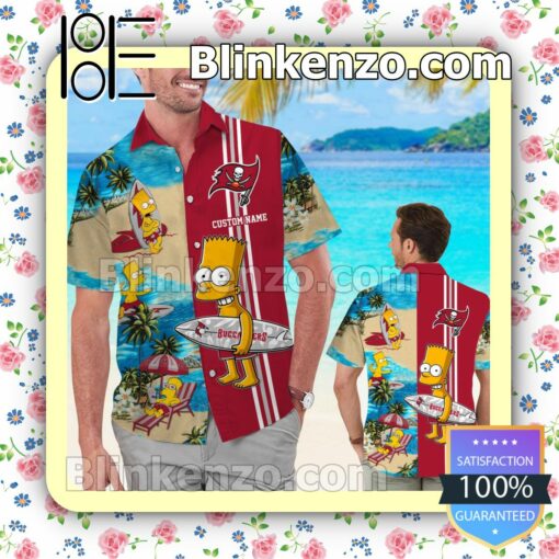 Personalized Tampa Bay Buccaneers Simpsons Mens Shirt, Swim Trunk