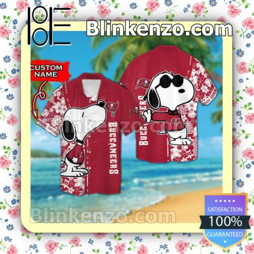 Personalized Tampa Bay Buccaneers & Snoopy Mens Shirt, Swim Trunk