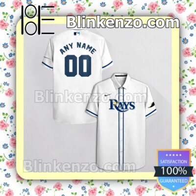 Personalized Tampa Bay Rays White Gift For Fans Summer Hawaiian Shirt, Mens Shorts a