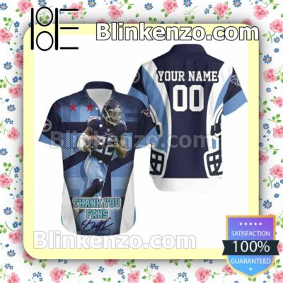 Personalized Tennessee Titans Derrick Henry 22 Thank You Fans Signature Summer Shirt