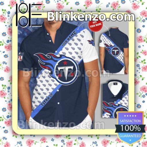 Personalized Tennessee Titans Football Team Blue Summer Hawaiian Shirt, Mens Shorts
