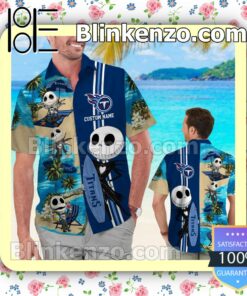 Personalized Tennessee Titans Jack Skellington Mens Shirt, Swim Trunk