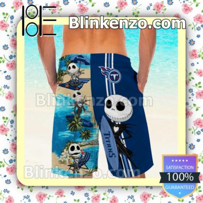 Personalized Tennessee Titans Jack Skellington Mens Shirt, Swim Trunk a