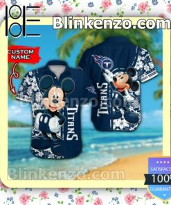 Personalized Tennessee Titans & Mickey Mouse Mens Shirt, Swim Trunk