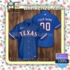 Personalized Texas Rangers Baseball Blue Summer Hawaiian Shirt, Mens Shorts