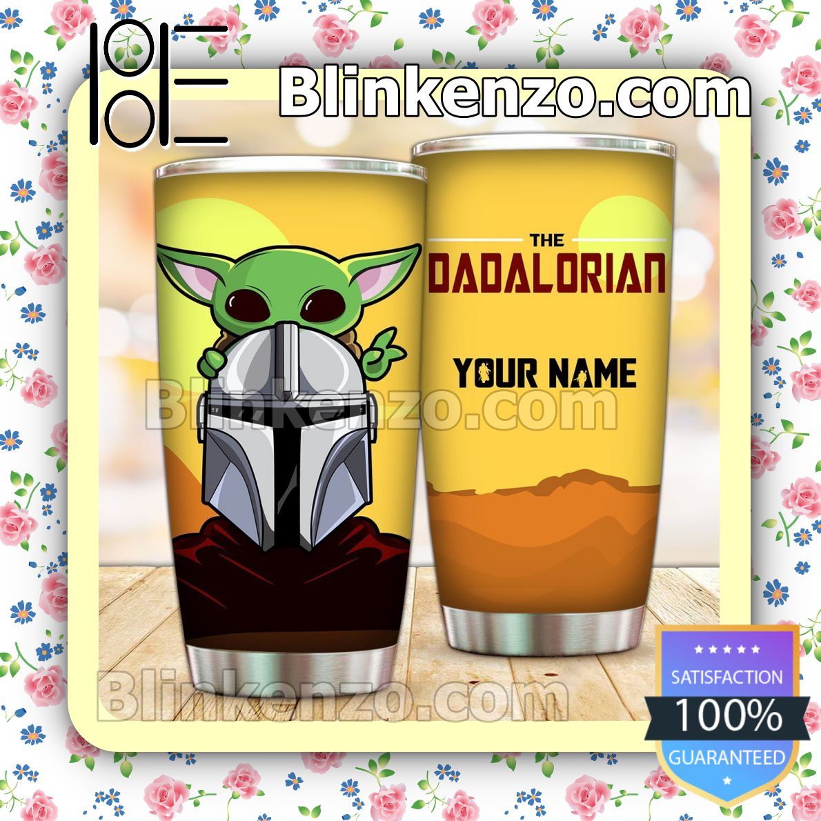 Personalized The Dadalorian And Baby Yoda Sunset 30 20 Oz Tumbler