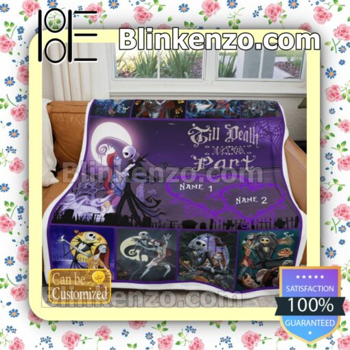 Personalized The Nightmare Before Christmas Till Death Do Us Part Customized Handmade Blankets b