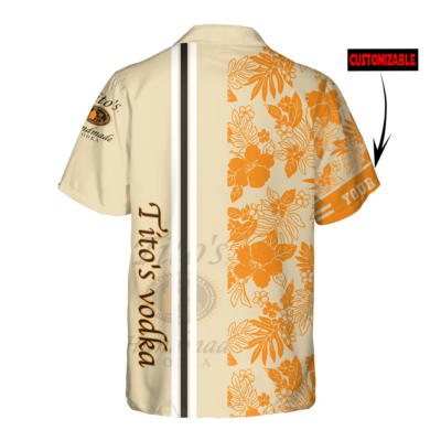 Personalized Tito's Handmade Vodka Beige Summer Hawaiian Shirt, Mens Shorts b