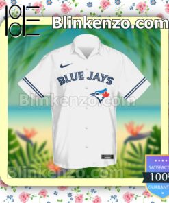 Personalized Toronto Blue Jays Baseball White Summer Hawaiian Shirt, Mens Shorts a