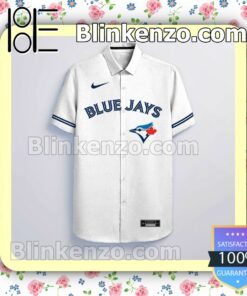 Personalized Toronto Blue Jays White Summer Hawaiian Shirt, Mens Shorts
