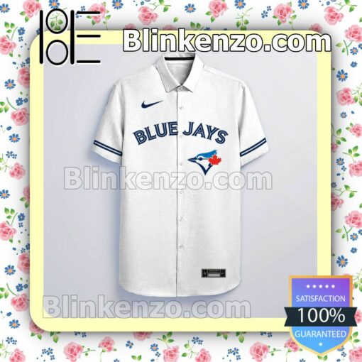Personalized Toronto Blue Jays White Summer Hawaiian Shirt, Mens Shorts