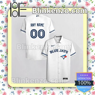 Personalized Toronto Blue Jays White Summer Hawaiian Shirt, Mens Shorts a