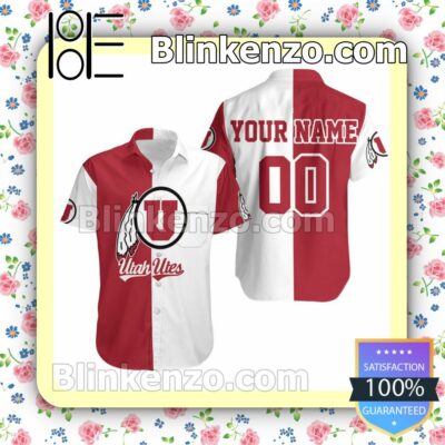 Personalized Utah Utes Red And White Summer Shirt