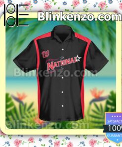 Personalized Washington Nationals Baseball Black Summer Hawaiian Shirt, Mens Shorts a